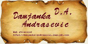 Damjanka Andrašević vizit kartica